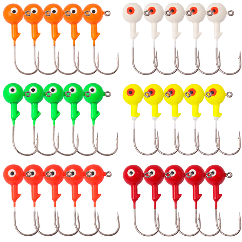 Jigger Double Sided - 60 шт./пакет Свинцовые джиг-головки, рыболовные крючки,