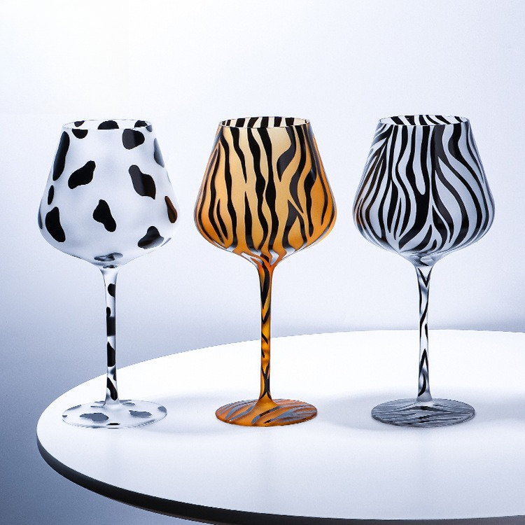 Highball Glass Set - Креативный окрашенный тигр, леопард, Highball, стеклянный