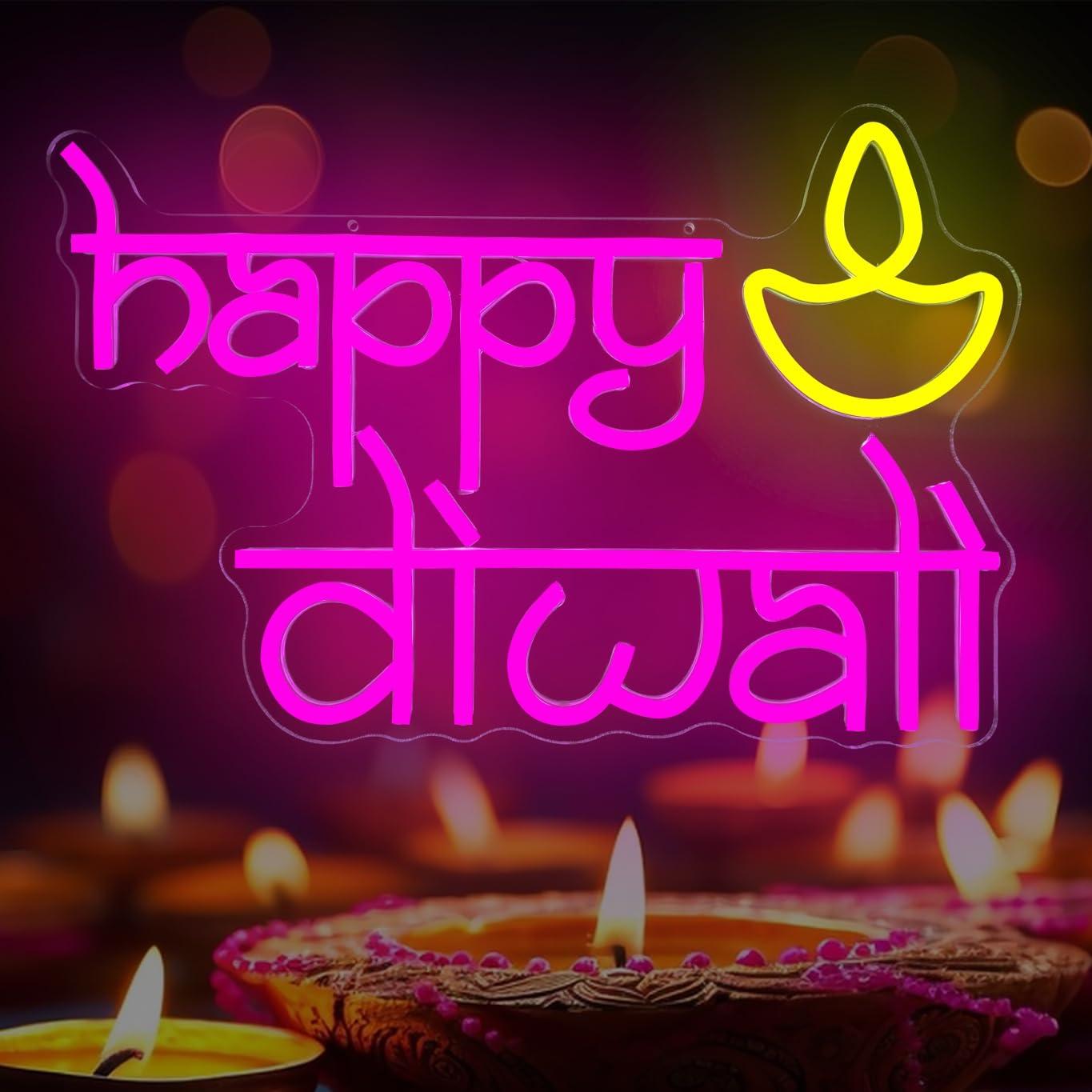 Неоновая вывеска Happy Diwali  – обзор и цена Home Bar Signs