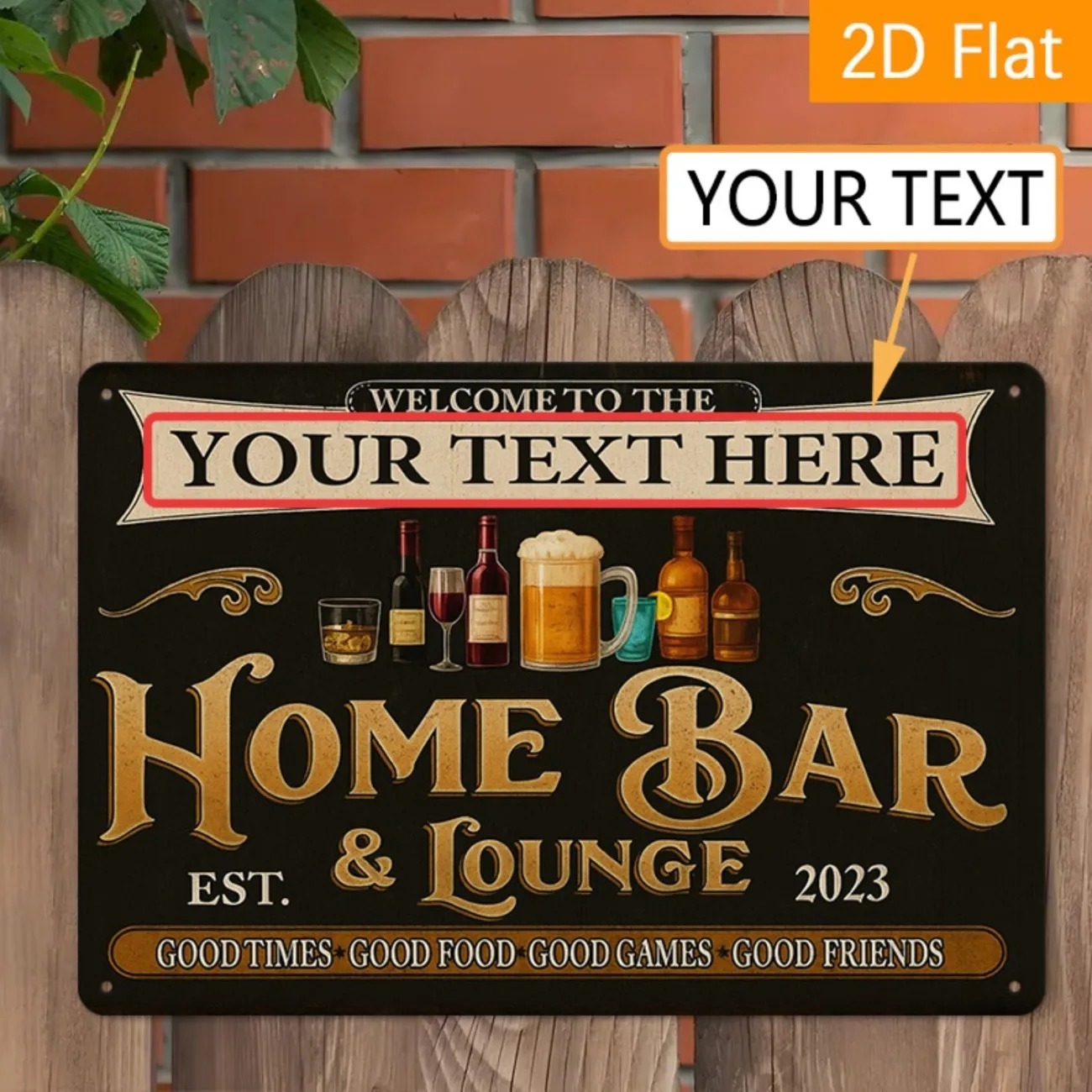 Металлическая табличка с индив – обзор и цена Home Bar Signs