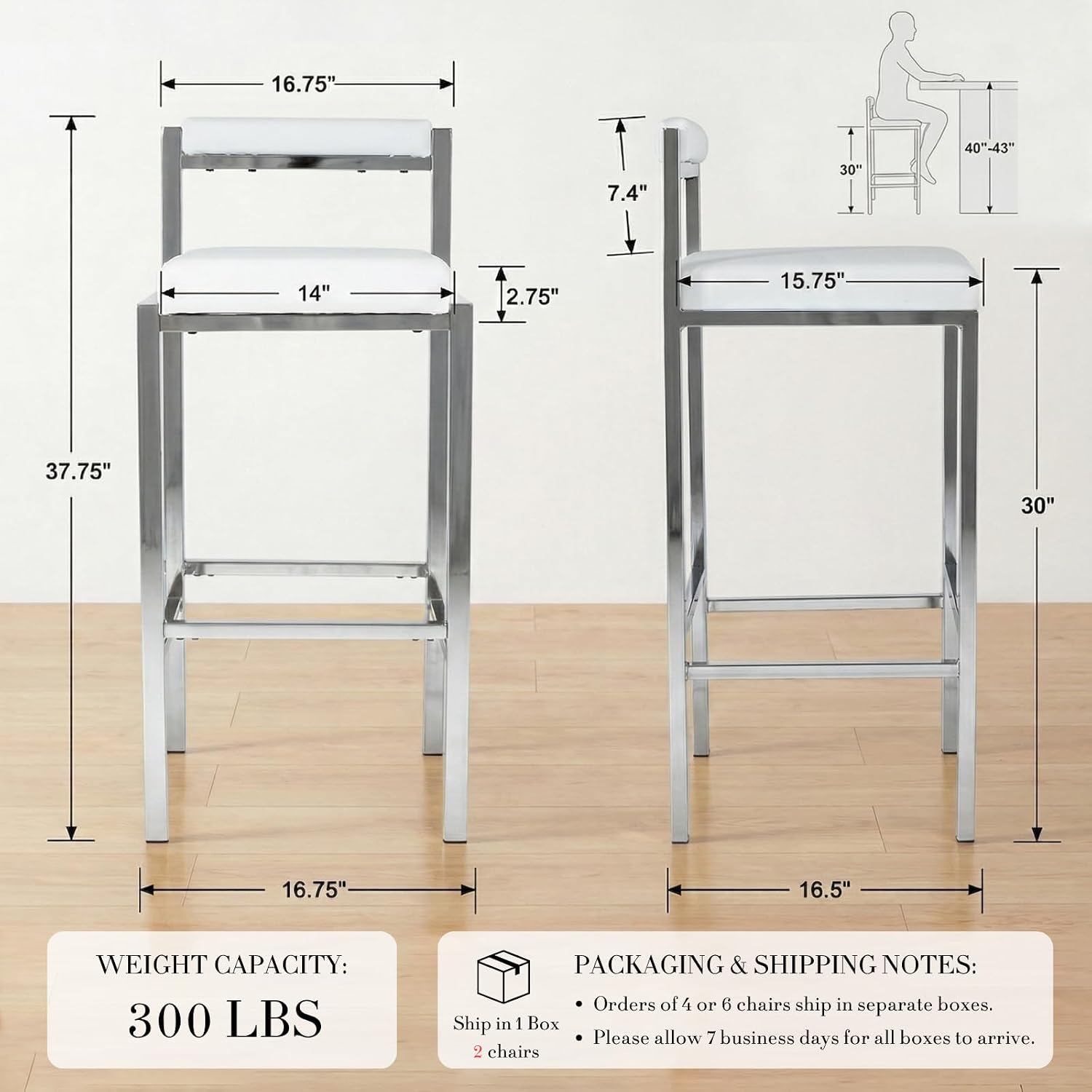 Набор из 2 барных стульев, 30  – обзор и цена Home Bar Stools