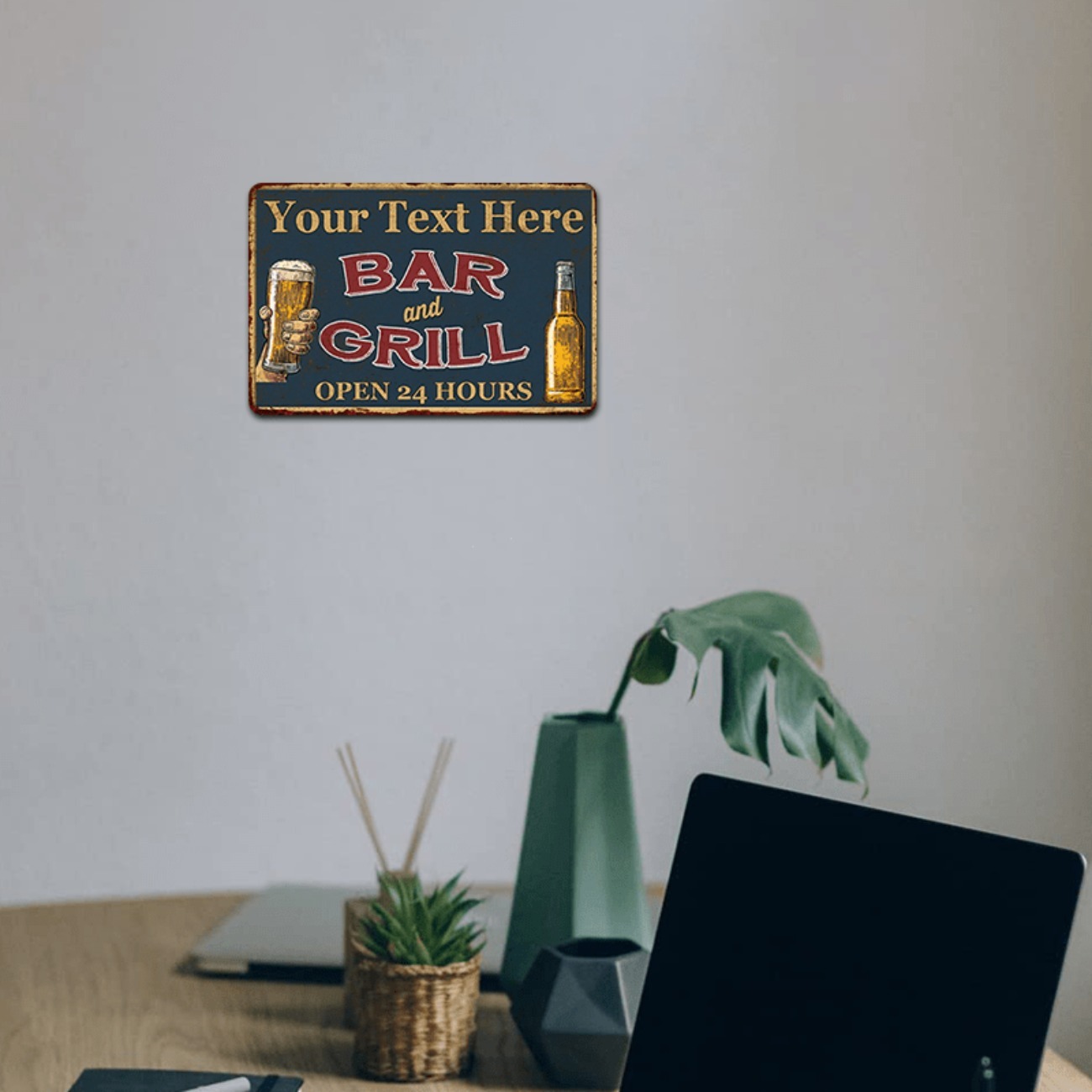 Настраиваемая алюминиевая мета – обзор и цена Home Bar Signs